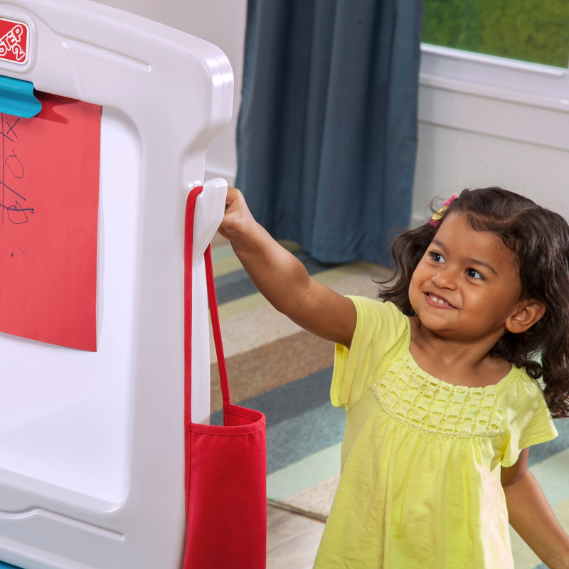 Great Creations Multicolor Plastic Kids Art Center with Easel