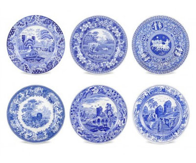 Spode Blue Room Traditions Plates 10.5"