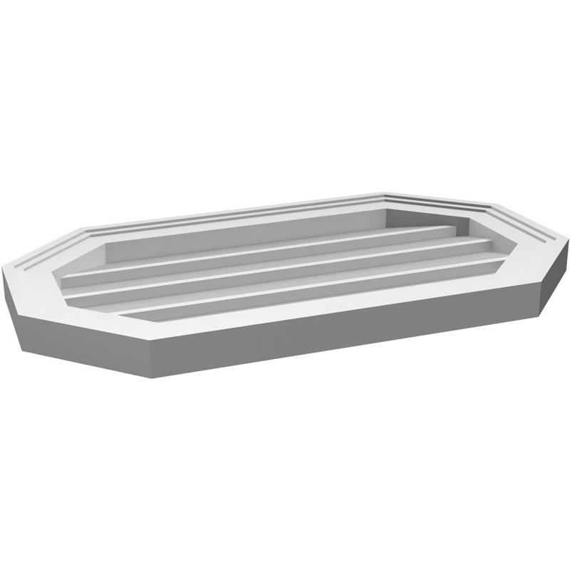 Évent horizontal gondole allongé en surface octogonal Signature, H 14 po x l 24 po x P 1,5 po
