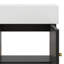 Meuble-lavabo flottant moderne 21,6 po avec lavabo en céramique, meuble de rangement mural avec porte et rangement à gauche-115165621