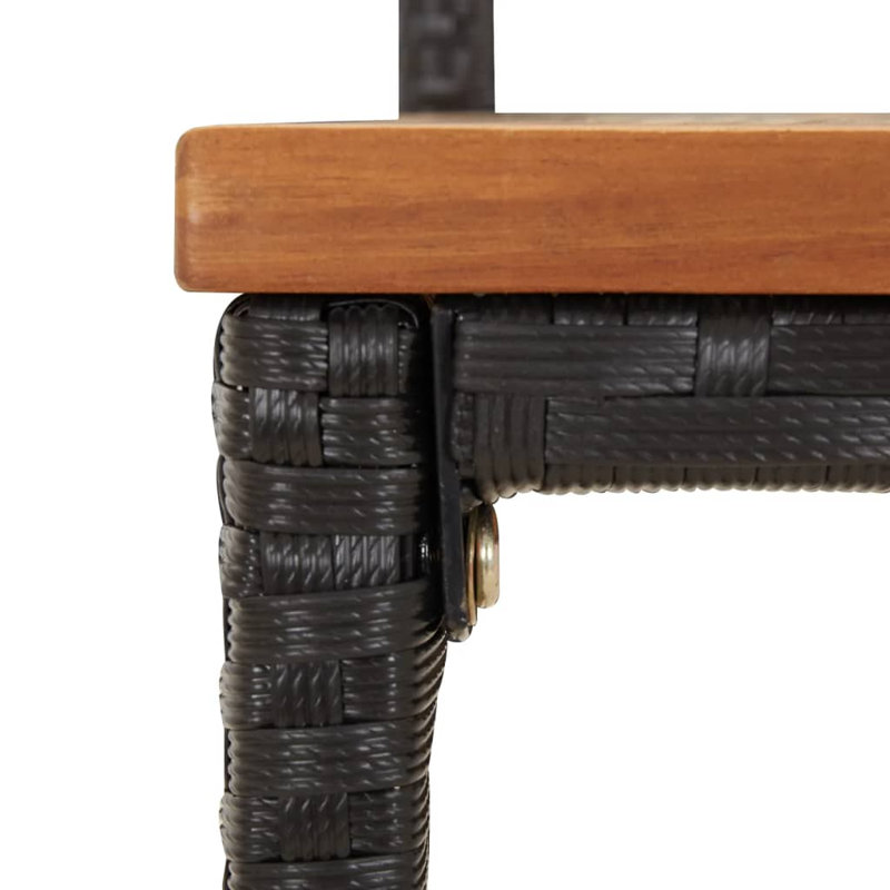 Lieu 40cm Solid Wood Bar Set, Black