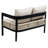 Multi-person Outdoor Iron Sofa Set with A table, Rattan Decoration, Waterproof, Rust-proof, Suitable for Garden, Lawn Use-203648034