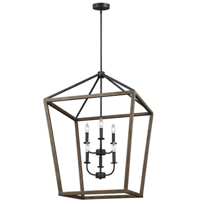 Lustre lanterne à intensité variable 6 lumières Carlina