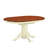 7 Piece Dining Room Table Set Consist of an Oval Kitchen Table with Butterfly Leaf and 6 Dining Chairs, Buttermilk & Cherry-2007478126-2012436698