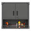 Armoire de rangement murale en métal avec porte verrouillable et 1 tablette 1 tiroir ouvert pour garage, entrepôt, assemblage requis-1506670794