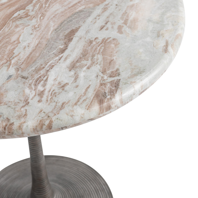Hannabelle Round Marble Pedestal Dining Table