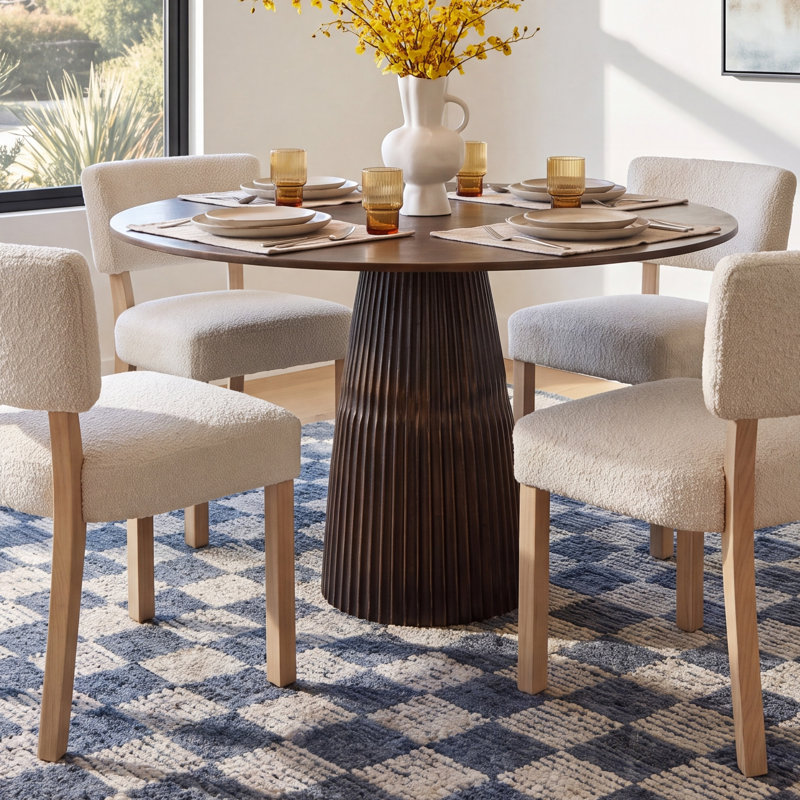 Erkin Round Metal Dining Table