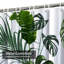 Magnifique rideau de douche à motif floral de palmiers tropicaux sans soudure avec 12 crochets-1768810098