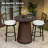 Counter Height 37"H X 31.5“W Rattan Propane Outdoor Fire Pit Table With Cover-899796257