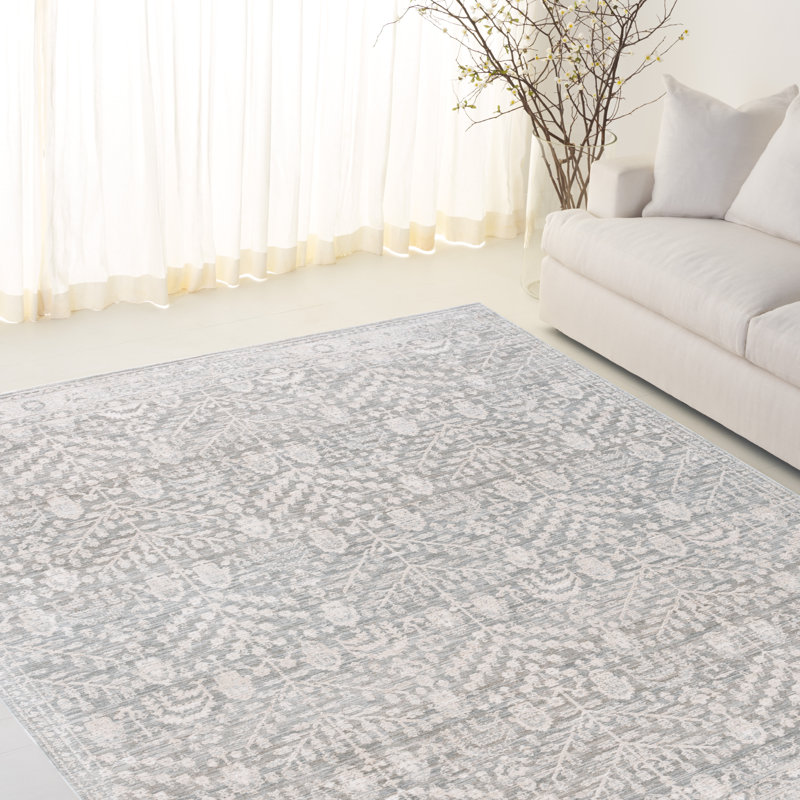 Tapis à performance rétro Rosalie, Rectangulaire 8 pi x 10 pi