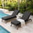 Outdoor 4'' Chaise Lounge Cushions Lounge Chair Cushions 26" W X 80" L-423027316-408104540-408150297