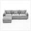 3-Seat Combo Sofa With Storage Ottoman For Living Room, Apartment, And Compact Spaces, L-Shaped Sectional Couch With Footrest-608497109