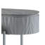 Table de canapé yukino gris ultrabrillant et chrome