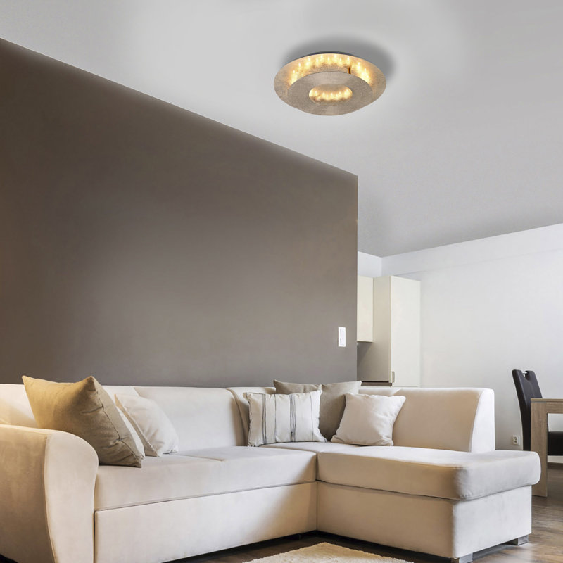 Nevis Semi Flush Mount, Gold