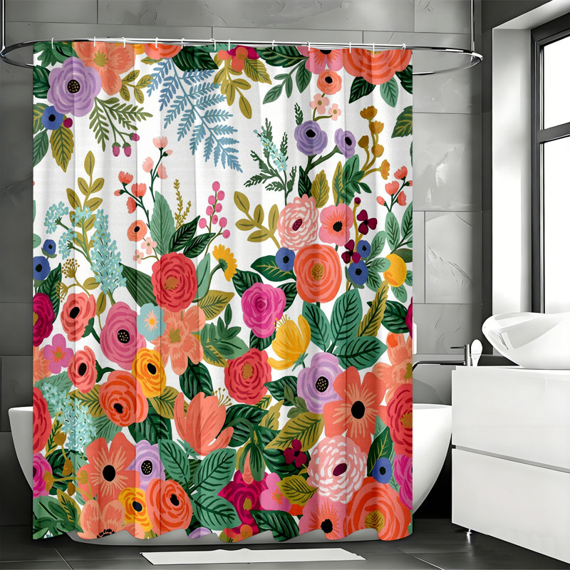 Shower Curtains with Hooks Included