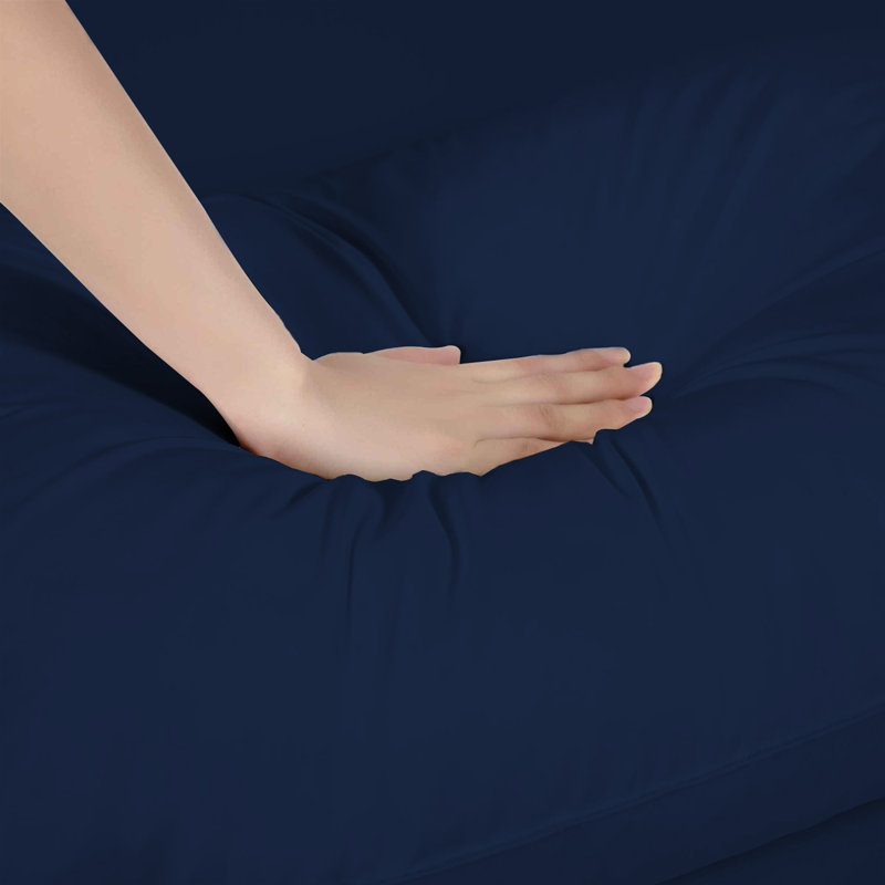 Brushed Microfiber Plain 100% Polyester Standard Size Pillowcase/Cover, Navy
