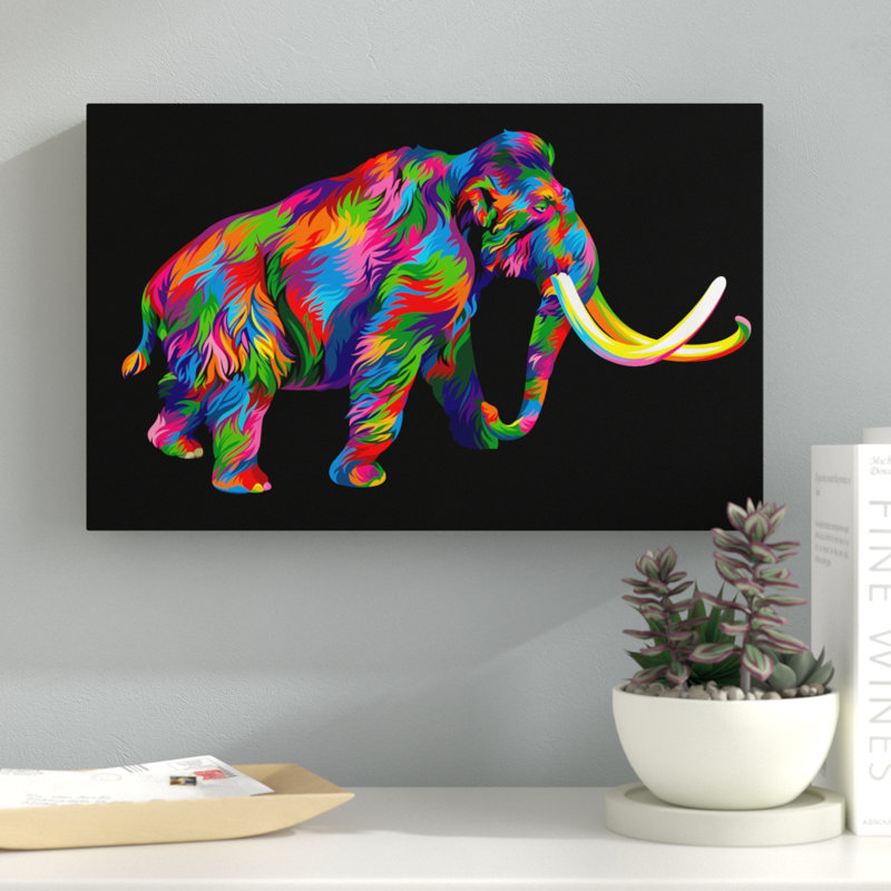 « lainey mammoth », reproduction d’impression sur toile tendue, H 12 po x l 19 po x P 2 po