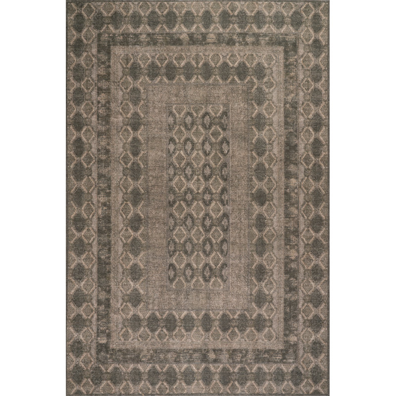 Anelia Traditional Vintage & Distressed Area Rug, Rectangle 6'7" x 9'
