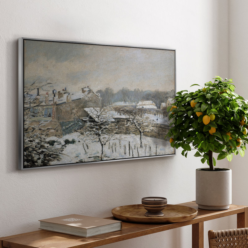 Paysage rétro - CCLxxix, H 17 po x l 25 po x P 2 po, Toile argentée avec cadre flottant