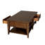 Laron Solid and Manufactured Wood Coffee Table with Push-Through Drawers-1081919732