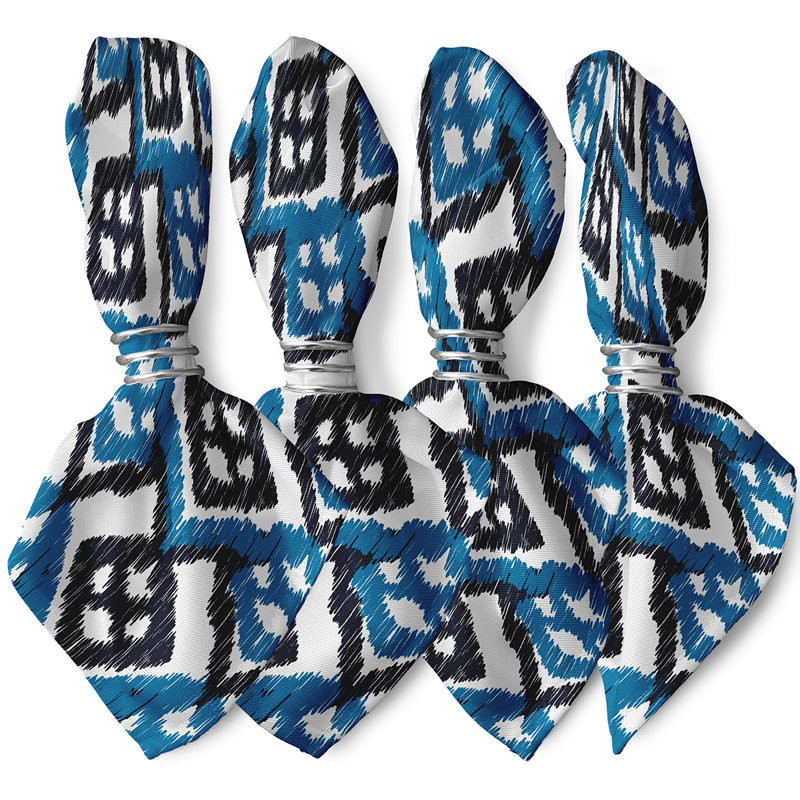 Schoenberg Hipster Napkins, Teal/Navy