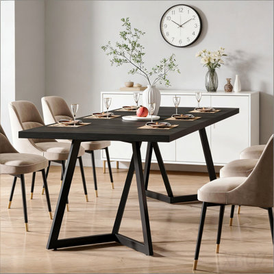Table de salle à manger contemporaine, table de cuisine rectangulaire, table de conférence, bureau de direction, table de bureau
