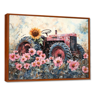 Dorcer Sunflowers by The Old Tractor I - ferme, art mural