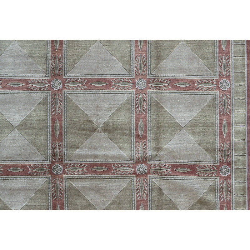 Tapis doré de haute qualité noué à la main