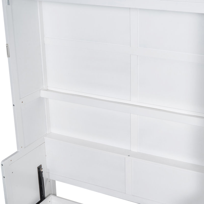 Grand lit escamotable mural avec placard