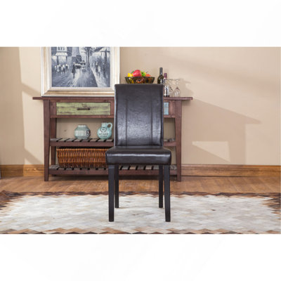 Chaise Parson rembourrée en similicuir de style urbain Urban, ensemble de 2