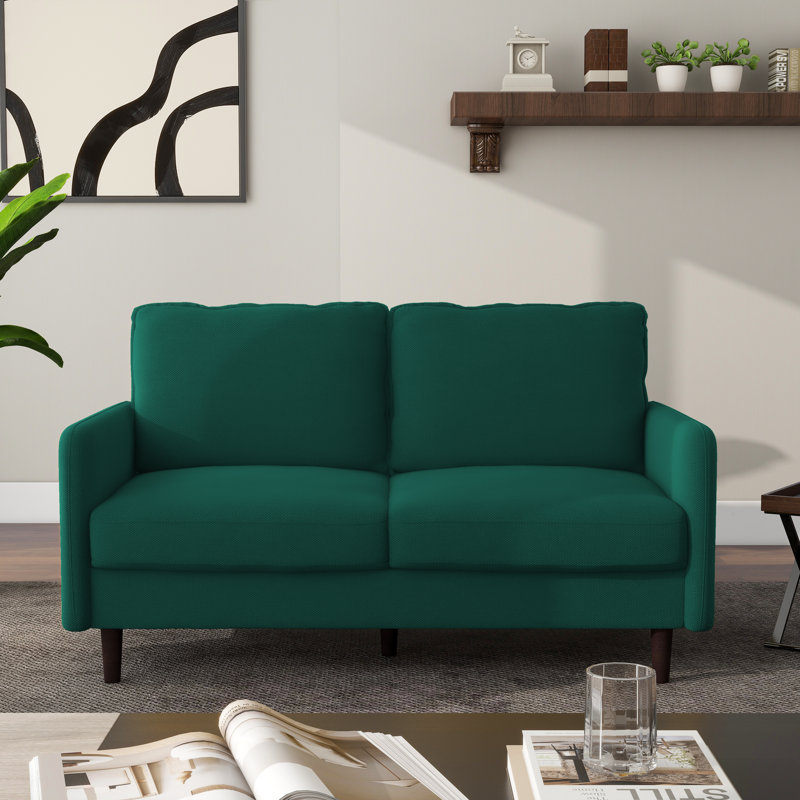 Hollymead 145.1Cm Square Arms Sofa, Green