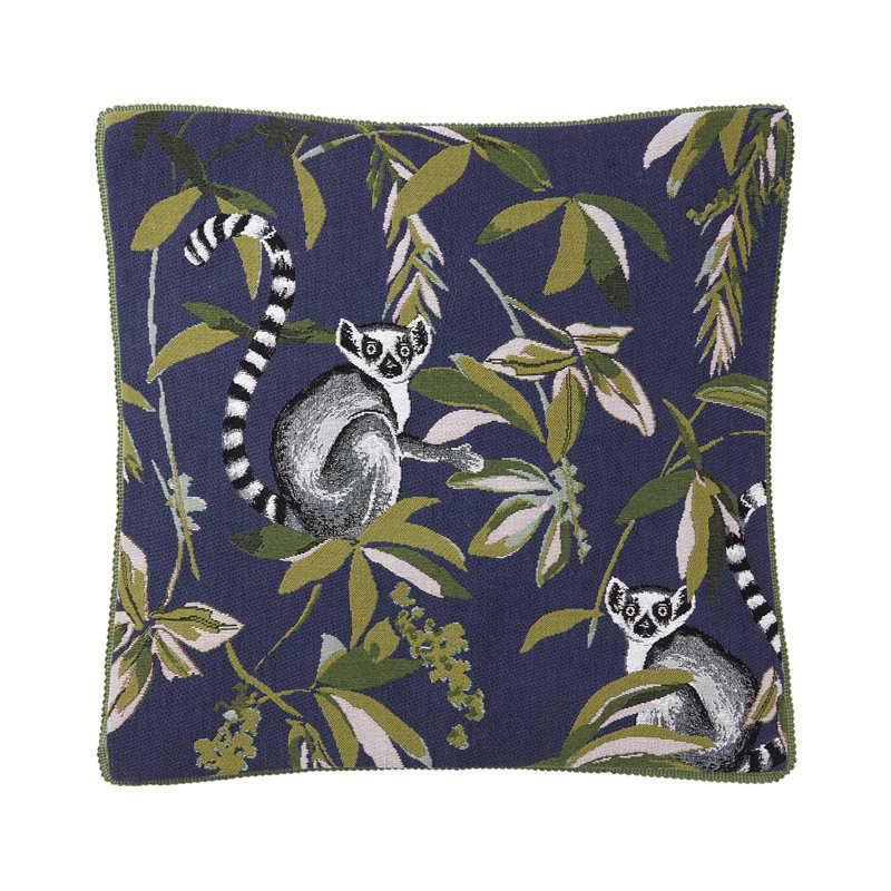 Lemiroen Decorative Pillow, Olive/Blue/Black