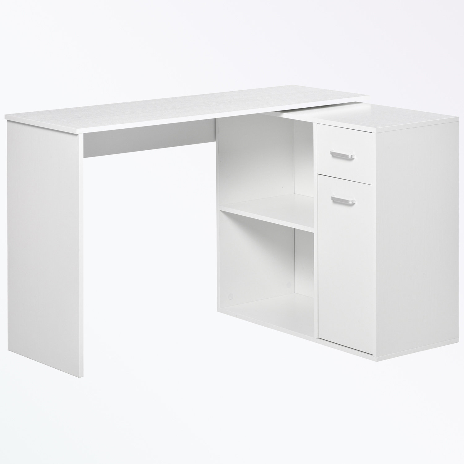 Ebern Designs Ruland 46'' W L-Shaped Computer Desk with and Cabinet ...