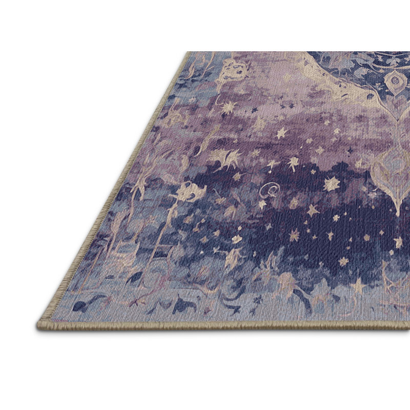 Tapis beige lavable à la machine, Rectangle 6 pi x 9 pi