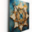 Horloge murale Divine Mandala en or rétro et turquoise II - Boho Mandala-99640541