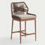Tabourets de bar d'extérieur en osier Chinester avec coussin-6953136