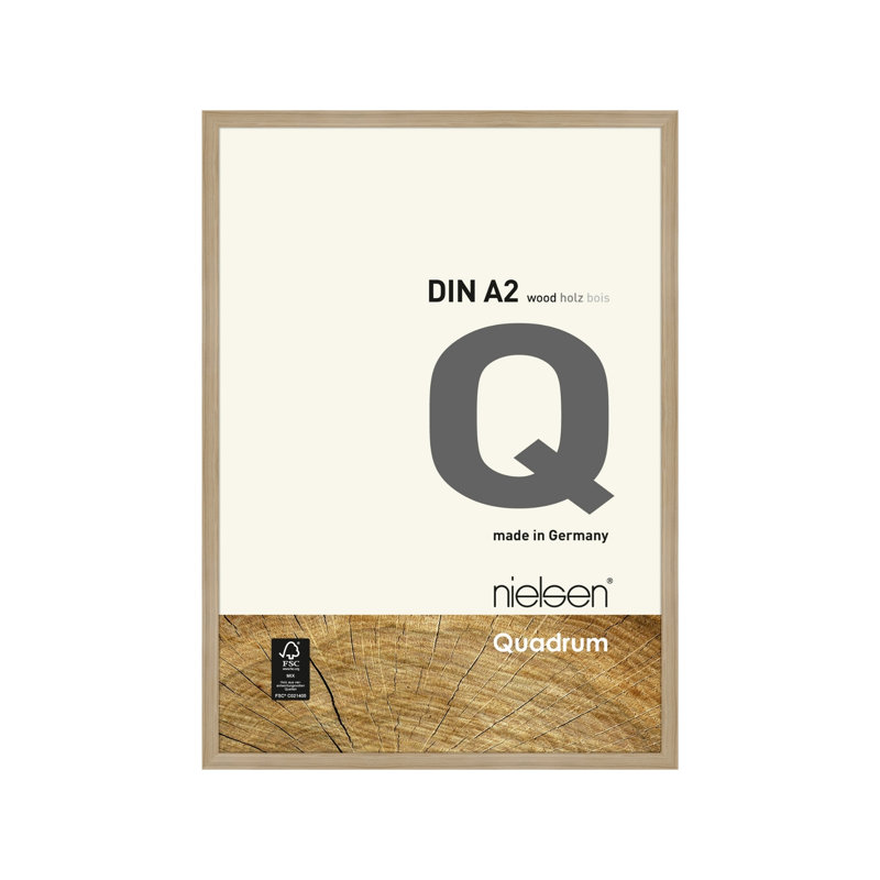 nielsen Quadrum Wooden Picture Frame With Glass Front, 59.4cm H x 42cm W x 2.5cm D, Oak