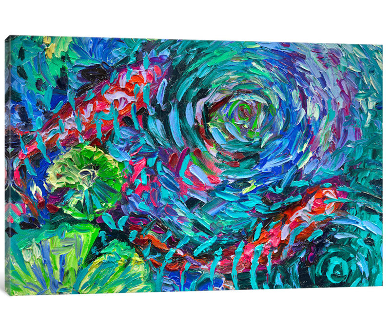 « phantasmagoria », reproduction d’art sur toile iris scott, H 40 po x l 60 po x P 1,5 po