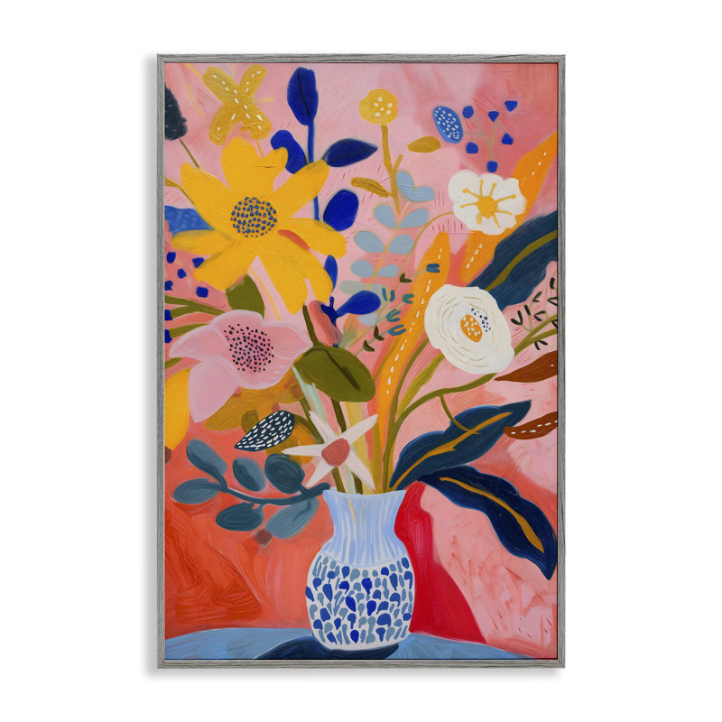 «Vibrant Joyful Bouquet», estampe numérique, design par LSR Creative Studio, Estampe numérique Farmhouse, H 24 po x l 16 po