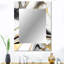 Abstrait Geode Marble Waves Gray IV - miroir décoratif abstrait, miroir mural moderne, impression d'art en métal-167117086
