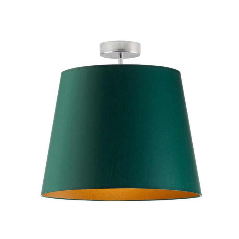 Turek Semi Flush Mount, Silver, Green