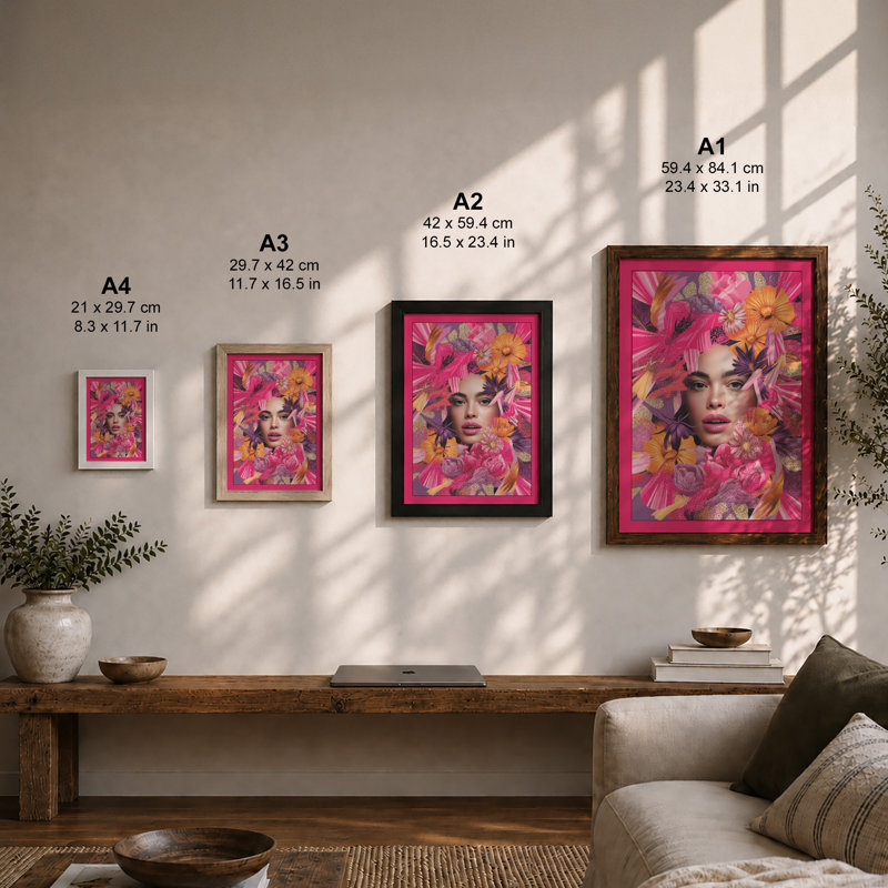 Bloom Modern - Framed Print, A4 - 29.7 x 21.0 cm, Unframed