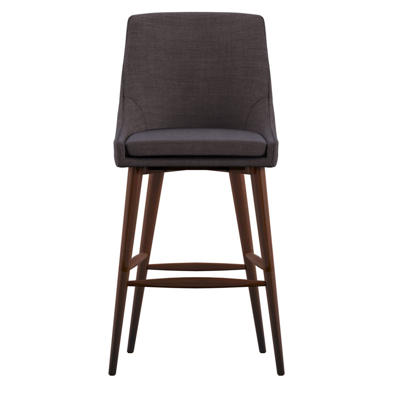 Leonitus Upholstered Counter Stool, Dark Gray