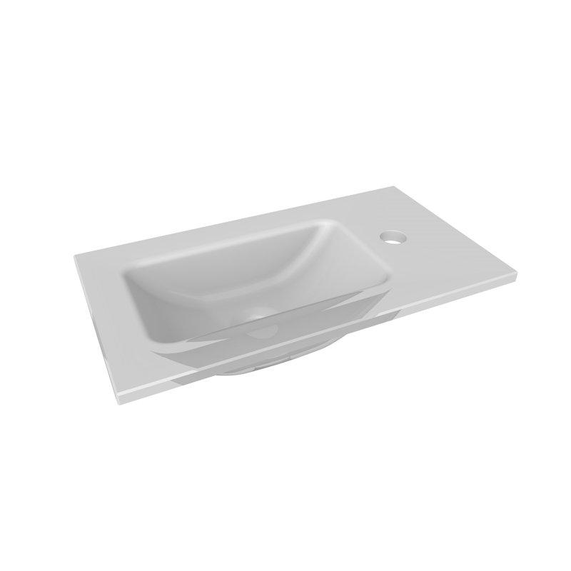Bathroom Furniture Suite, Light Brown Wood/White