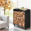 Support à bois de chauffage robuste avec couvercle imperméable, support de rangement extérieur en bois de 4 pi avec housse en tissu Oxford 600D, conception ventilée pour la circulation de l'air et la résistance aux intempéries