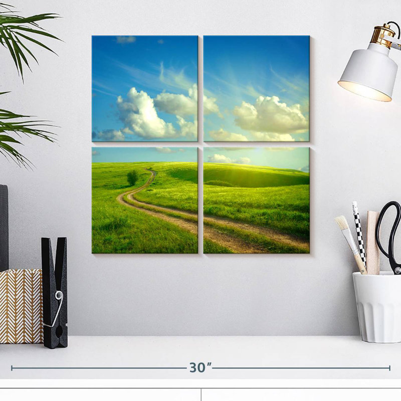 Alvord Summer Green Fields, 18" H x 18" W
