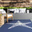 Tapis d'intérieur / extérieur bleu marine crocheté à la main Burchell-600899679