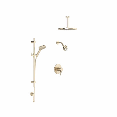 Lombardia Pressure-Balanced (Temperature And Volume) All-In-One Kit with Rough in-Valve