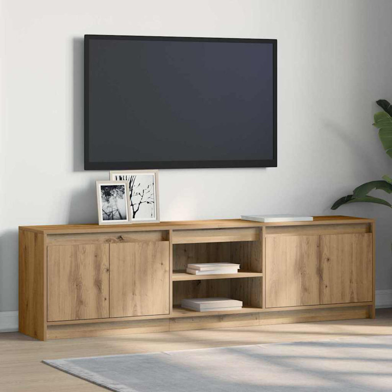 TV Cabinet 180 X 34 X 50 Cm Engineered Wood, Natural