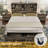 Tryston Sherell Wooden Bookcase King Bed Frame, Rustic Gray-1959485363-1959485360